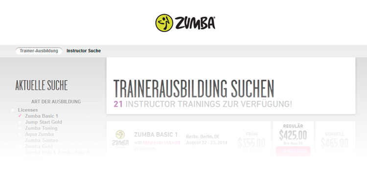 Zumba® Ausbildung – Trainerausbildung suchen auf zumba.com