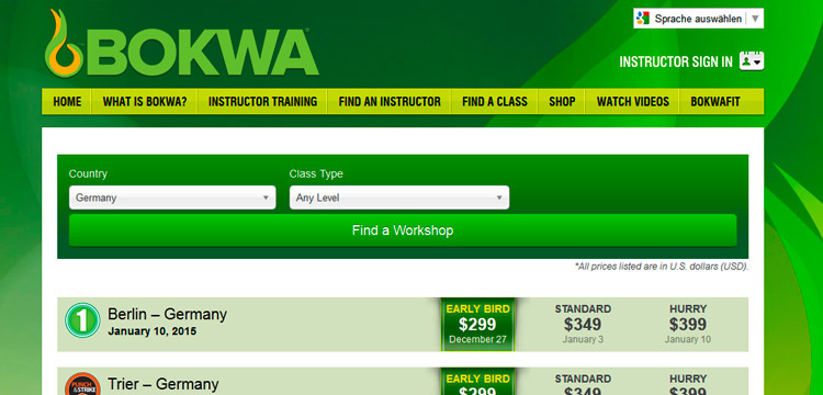 Bokwa® Ausbildung in Deutschland 2015