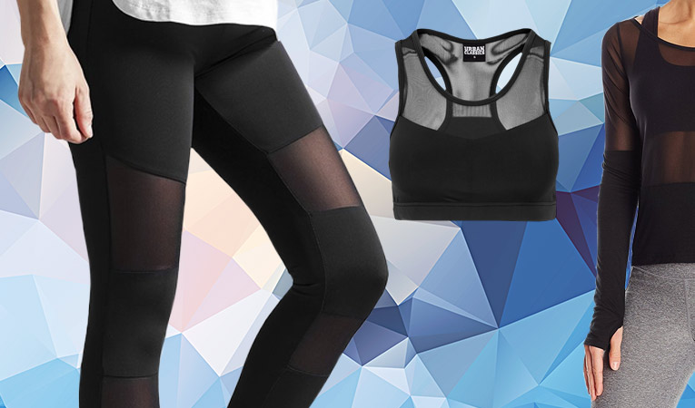 Sexy Sportbekleidung mit Mesh